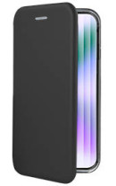 Луксозен кожен калъф тефтер ултра тънък Wallet FLEXI и стойка за Apple iPhone 14 Pro 6.1 черен 